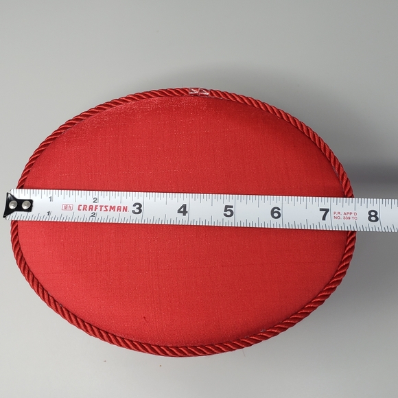 Oval-Shaped Red Storage Box - Picture 12 of 15